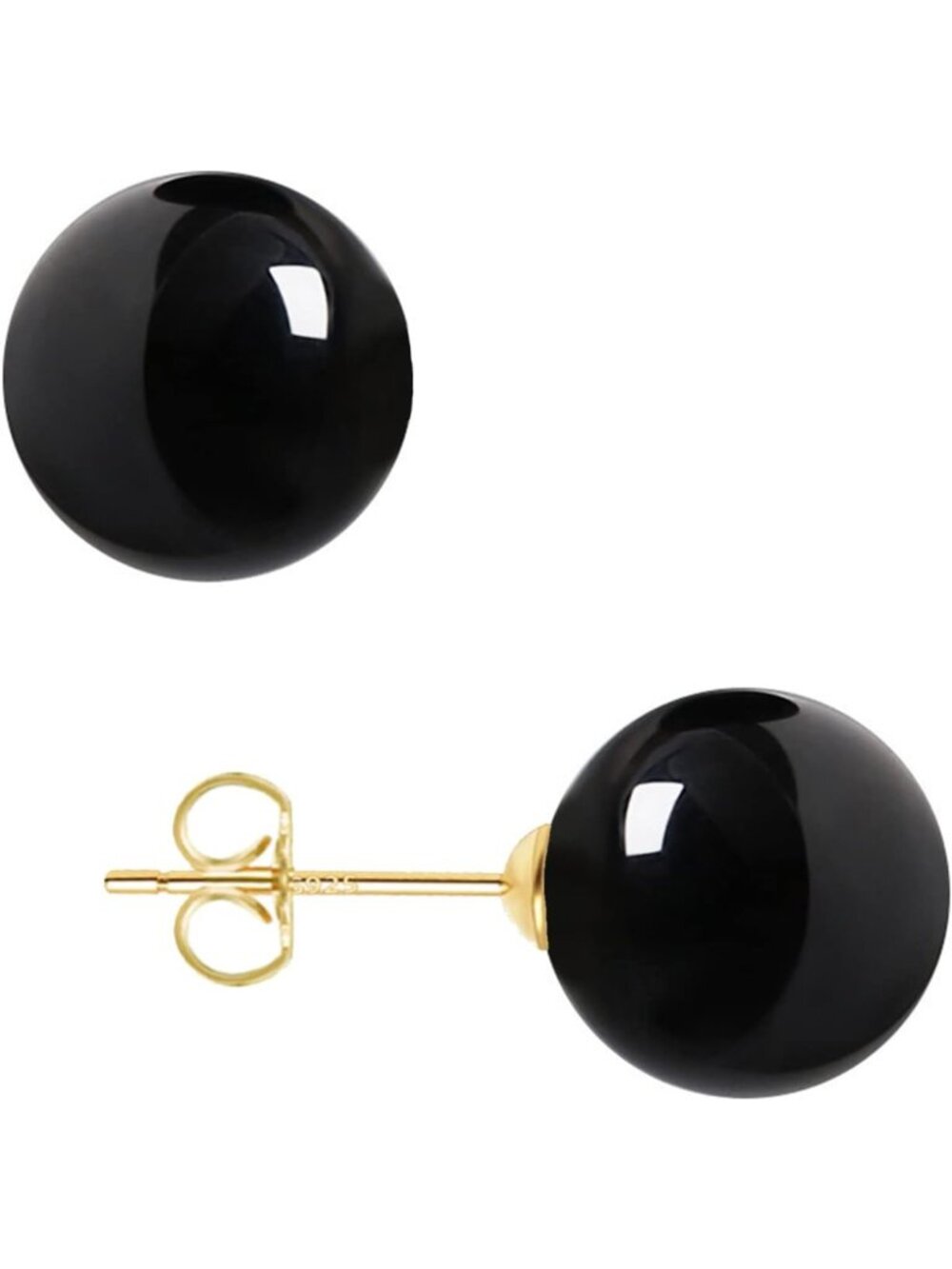 Elegant 18K Gold Plated Shell Pearl Stud Earrings in 925 Sterling Silver